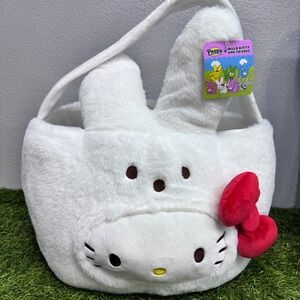 Peeps Hello Kitty Easter Basket Kids OS White‎ New